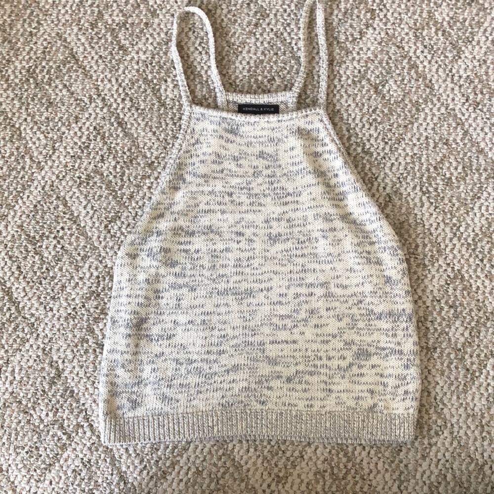 Kendall & Kylie racerback sweater tank L